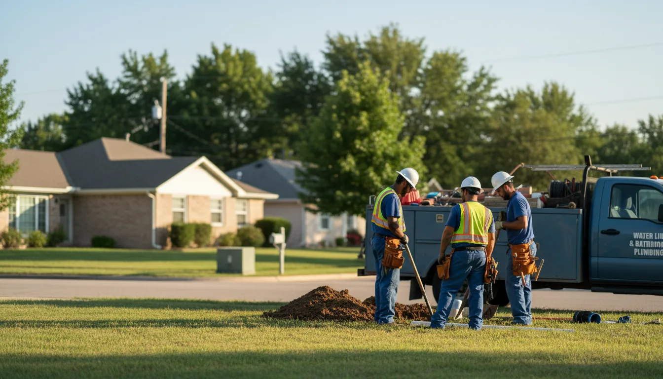 Residential water line and bathroom plumbing service in Rock Spring, GA